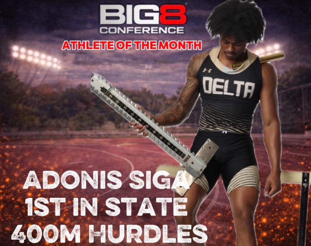 Adonis Siga and Shaylan Roy-Williams win Big 8 Track and Field Athlete of the Month